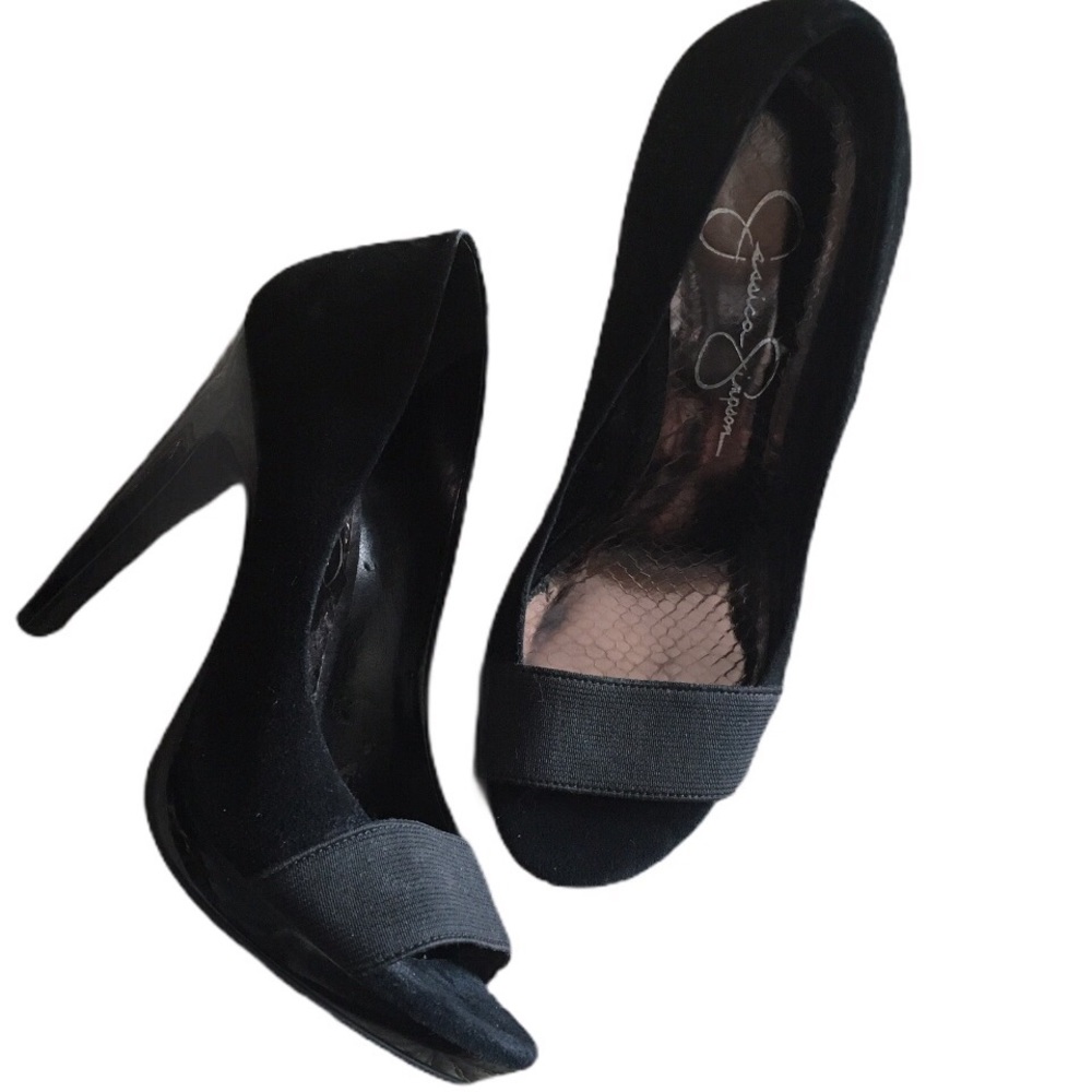 Peep toe Suede Platform heels